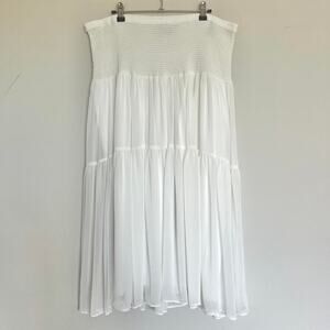 Vintage White Flowy Skirt